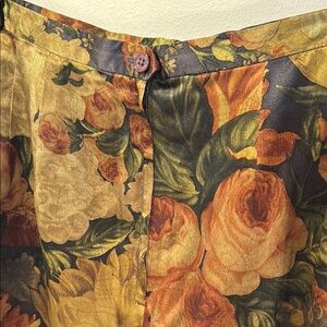 100% Silk Floral Pencil Skirt